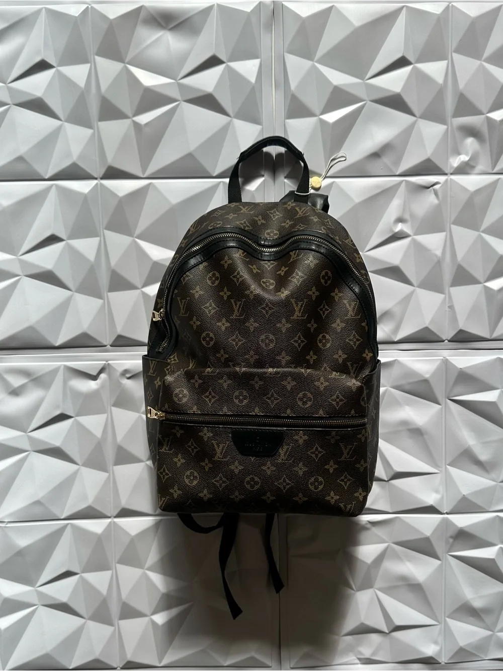 Louis Vuitton Monogram Canvas Brown Backpack with Gold Hardware